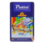 مداد رنگی 12 رنگ جعبه فلزی Padilot