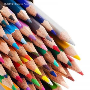 مداد رنگی 24 رنگ استوانه‌ای HUILIN