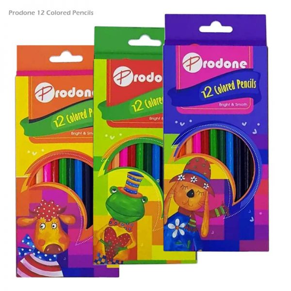 مداد رنگی 12 رنگ Prodone جعبه مقوایی