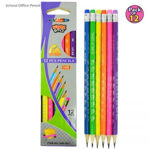 مداد مشکی مثلثی بدنه رنگی School Office