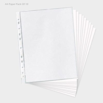 کاغذ سفید A4 - بسته 10 برگی به همراه یک کاور A4