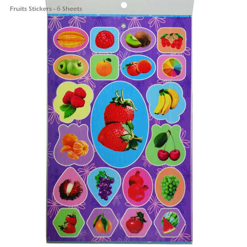 برچسب دفترچه ای شش برگی طرح میوه
