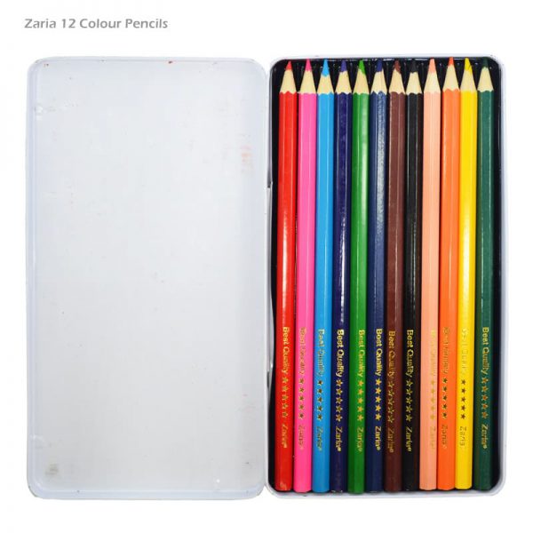 مداد رنگی جعبه فلزی Zaria